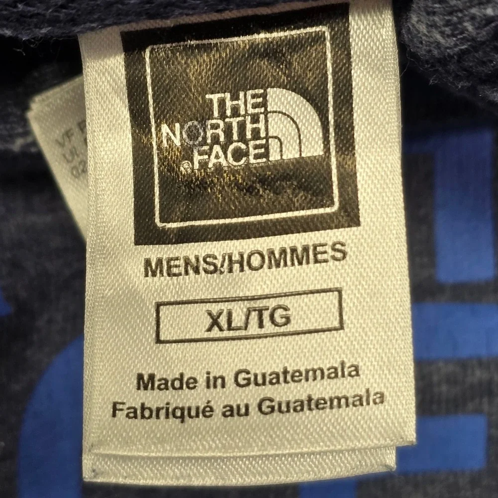 The North Face Mens XL Heather Navy Blue Graphic Logo Pullover Hoodie Since 1968